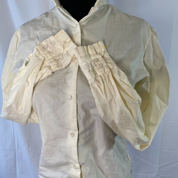 Vintage Nantucket Pintuck Blouse – 1980s Edwardian Style Cotton Top, Size 8 - Picture 9 of 16